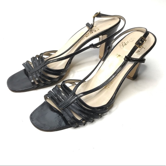 Salvatore Ferragamo Strappy Sandal Heel Open Toe - Picture 3 of 8